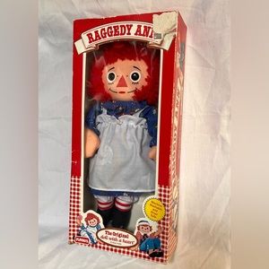 Vintage EUC 1987-89 Playskool The Original RAGGEDY ANN 12.5” Doll With a Heart